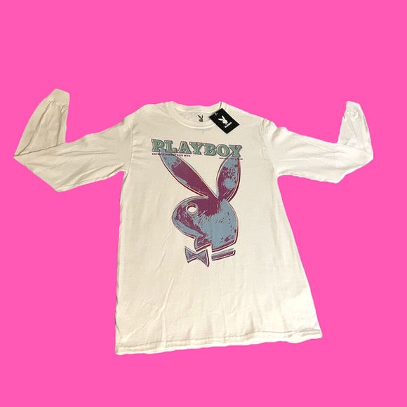 white long sleeve playboy bunny topπ°π - Picture 1 of 4